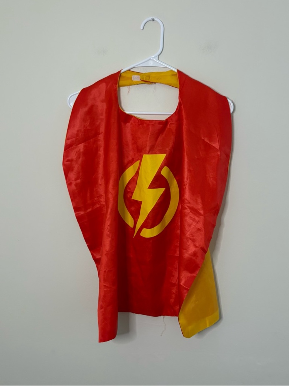 Boys Flash Cape Red Orange Yellow Halloween Play Dress Up Superhero